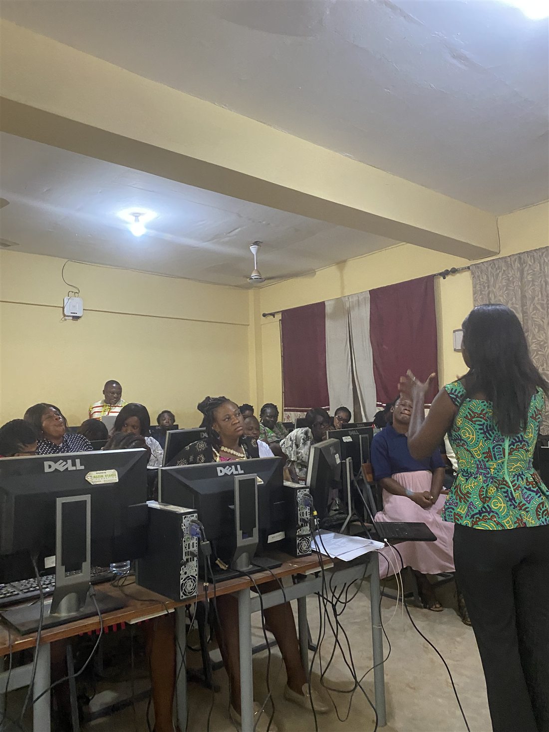 Martha delivering a cybersecurity awareness session