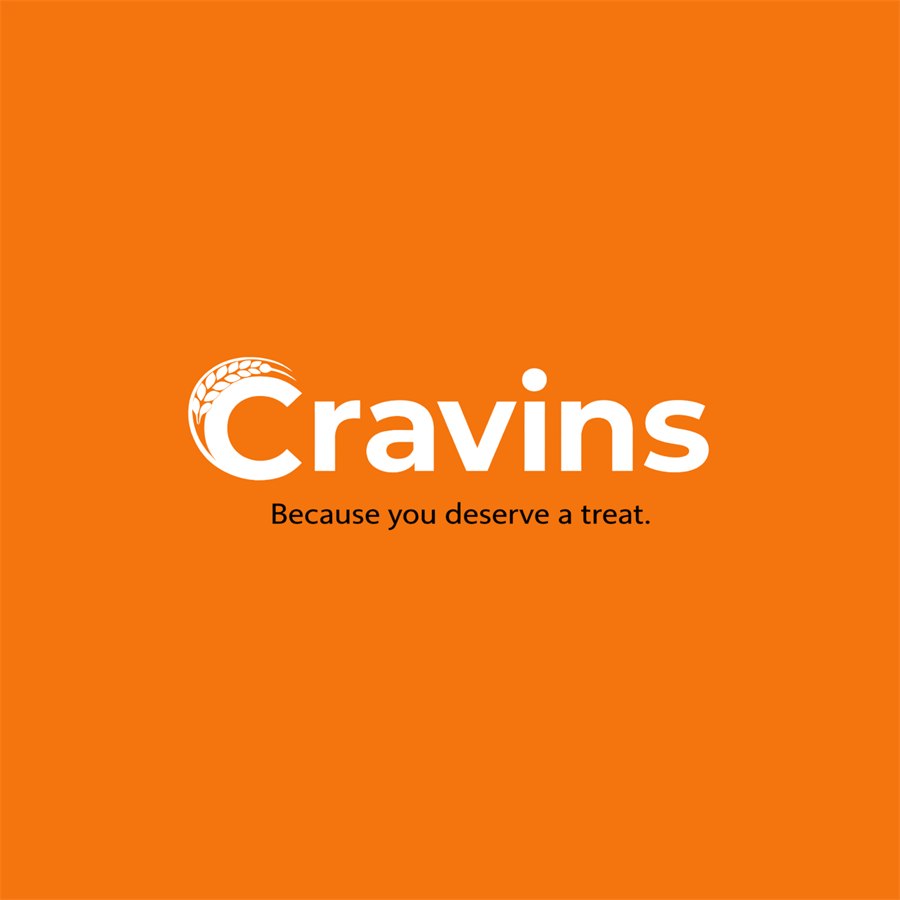 Cravins logo, Because you deserve a treat