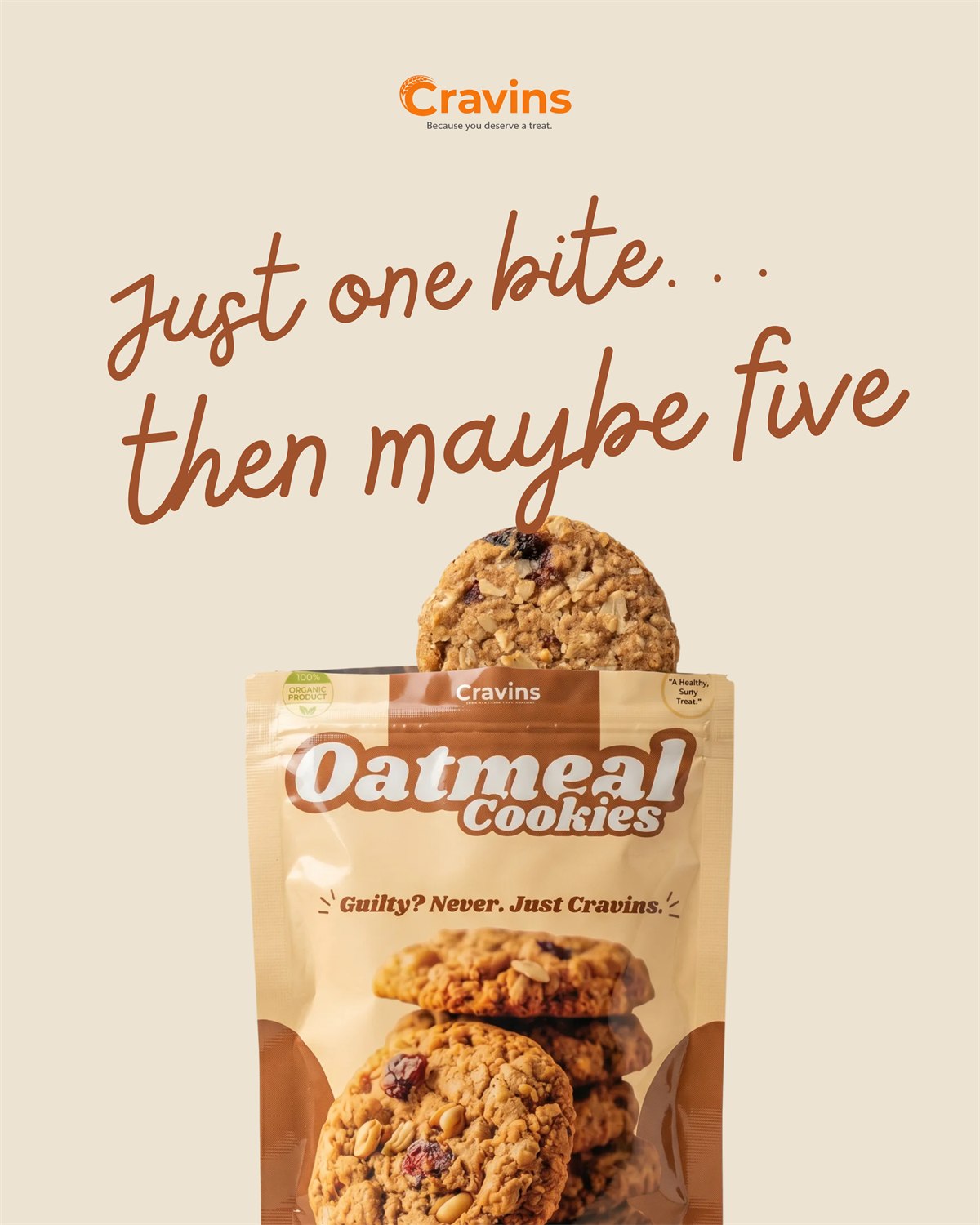 Cravins Oatmeal Cookies, soft & chewy