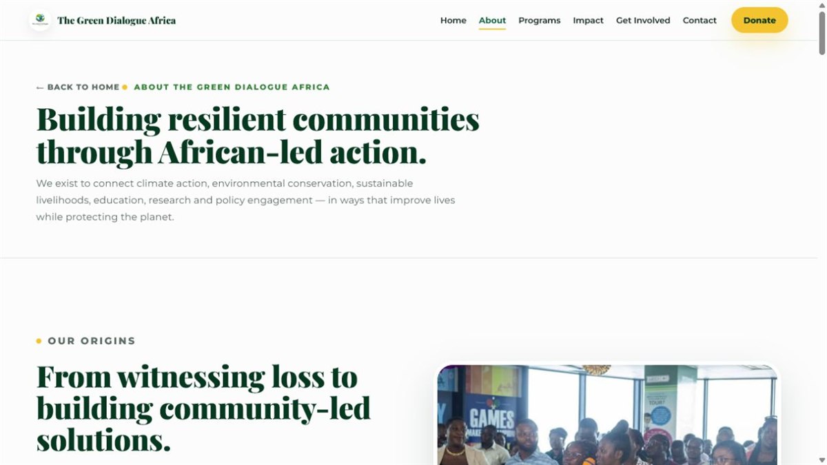 TGA website about page