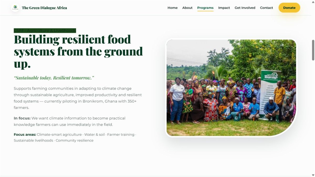TGA website programme feature
