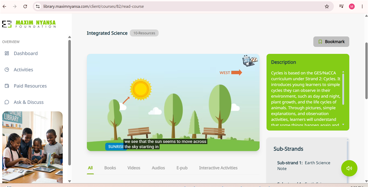 Library read-course interactive