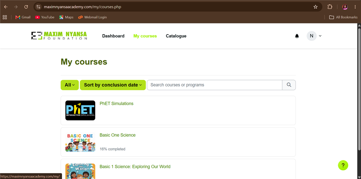 My courses