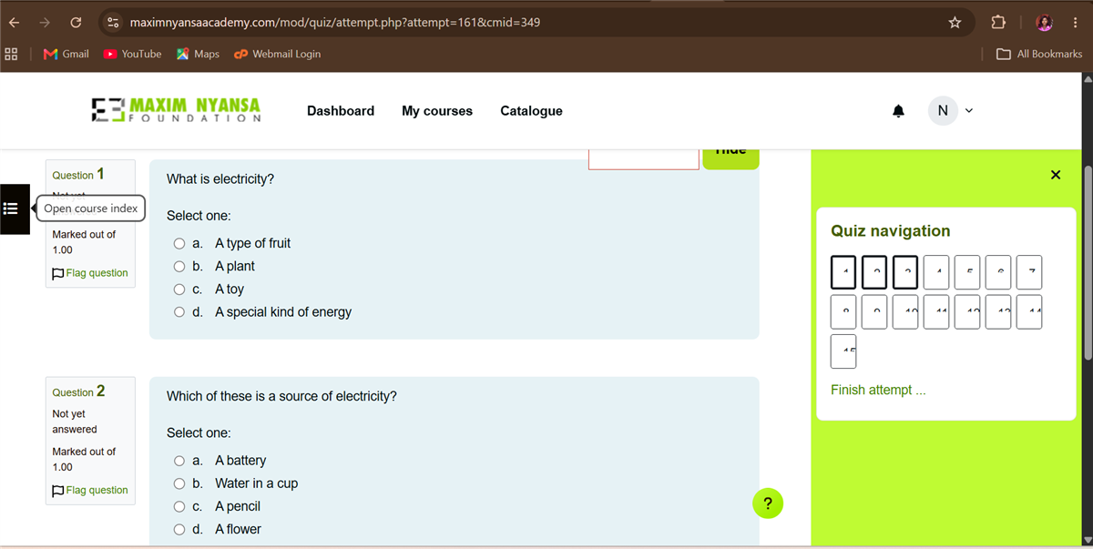 Quiz activity